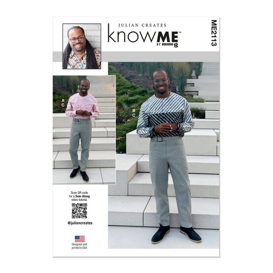 Know Me Men's Shirt and Trousers  Sewing Pattern ME2113 (MPP 44-50) image number 1