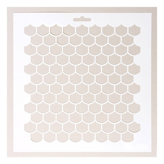 Mermaid Scales Stencil 25cm x 25cm  image number 1