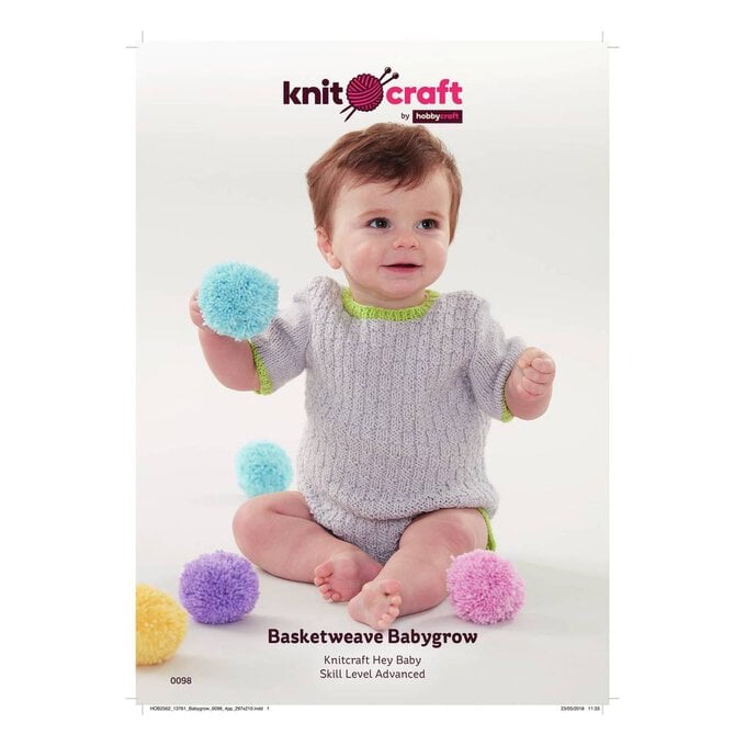 Knitcraft Basketweave Babygrow Digital Pattern 0098 image number 1