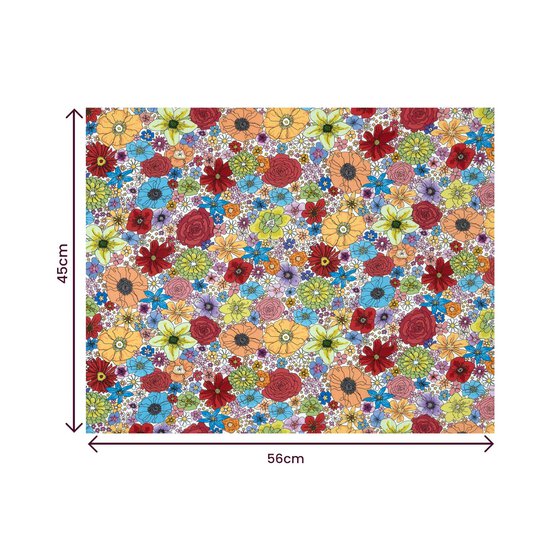 White Rainbow Garden Cotton Fat Quarters 4 Pack image number 6