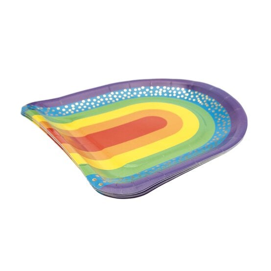 Create & Celebrate Rainbow Paper Plates 6 Pack image number 3