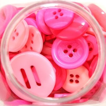 Hobbycraft Button Jar Pink image number 8