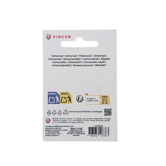 Singer Universal Machine Needles Size 90 5 Pack image number 2