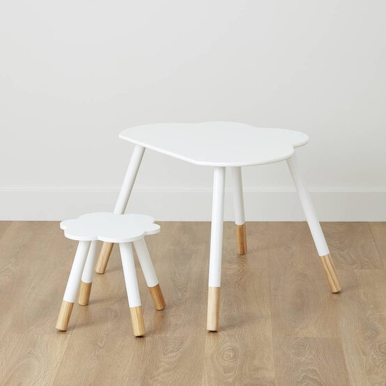 Wooden Cloud Desk and Stool image number 3