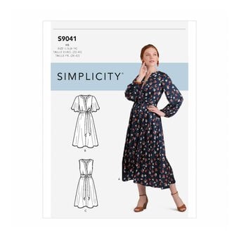 Simplicity Front Tie Dress Sewing Pattern S9041 (16-24)