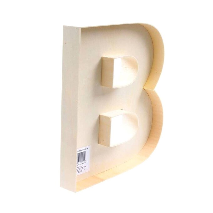 Wooden Fillable Letter B 22cm image number 1