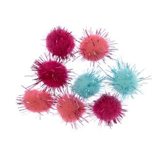 Pink and Teal Pipe Cleaners and Poms Craft Pack 80 Pieces image number 3