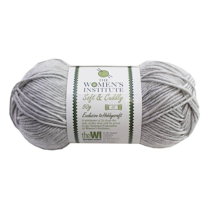 Women's Institute Grey Soft and Cuddly DK Yarn 50g image number 1