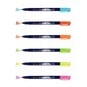 Tombow Neon Fudenosuke Brush Pen Set 6 Pack image number 2