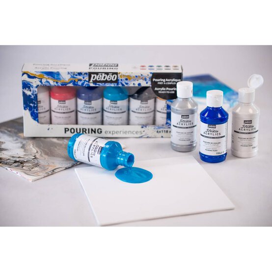 Pebeo Studio Acrylics Pouring Experiences Set 6 Pack image number 3
