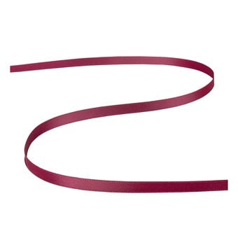 Wine Double-Faced Satin Ribbon 6mm x 5m image number 2