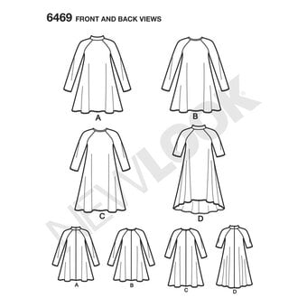 New Look Women's Knit Dress Sewing Pattern 6469