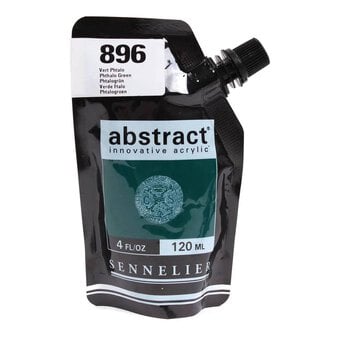 Sennelier Satin Phthalo Green Abstract Acrylic Paint Pouch 120ml