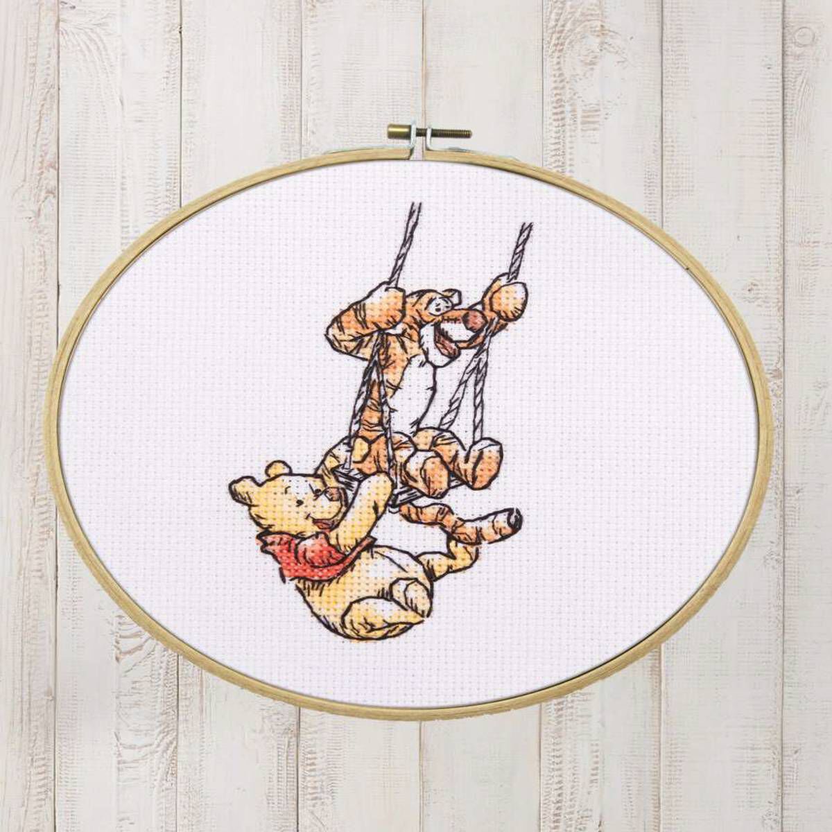 Disney Winnie the Pooh and Tigger Cross Stitch Hoop Kit Hobbycraft