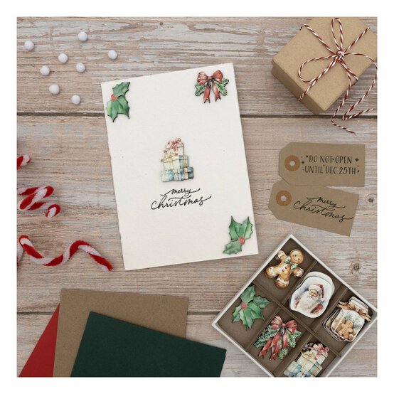 Gingerbread and Santa Wooden Toppers 24 Pack image number 3