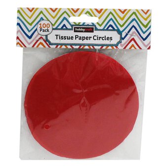 Assorted Tissue Paper Circles 100 Pack