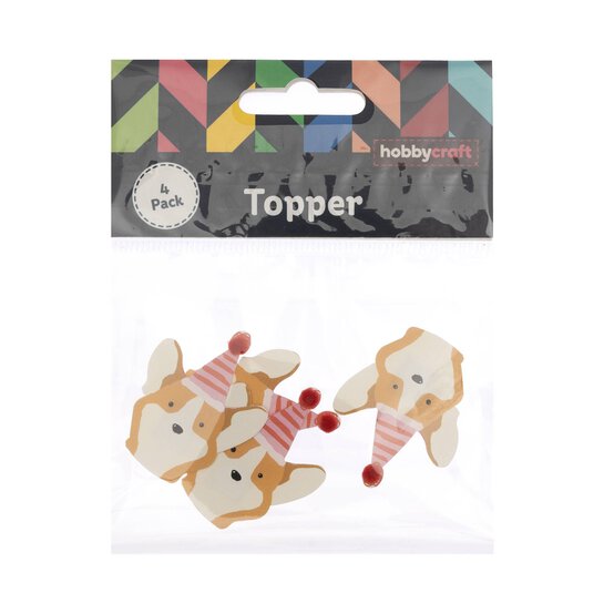 Party Corgi Card Toppers 4 Pack image number 4