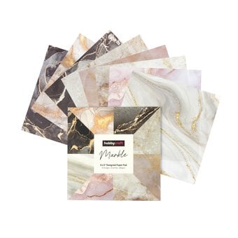 Marble Paper Pad 6 x 6 Inches 24 Pack