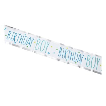 Blue Birthday Boy Banner 1.8m