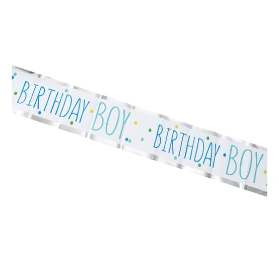Blue Birthday Boy Banner 1.8m image number 1