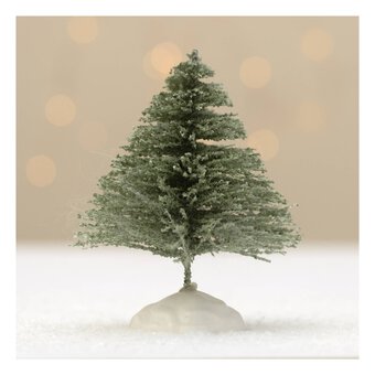 Wide Green Bottle Brush Tree 11cm