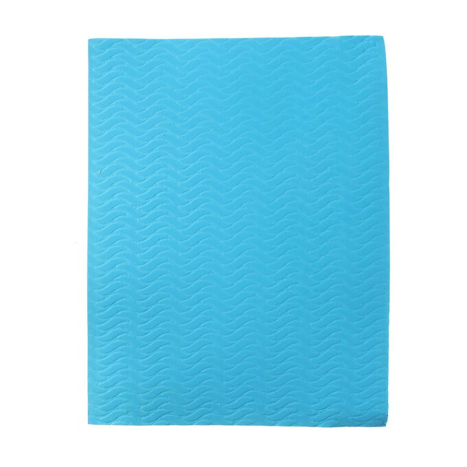 Blue Wavy Embossed Foam Sheet 22.5cm x 30cm image number 1