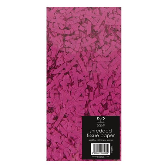 Fuchsia Shredded Tissue Paper 20g image number 1