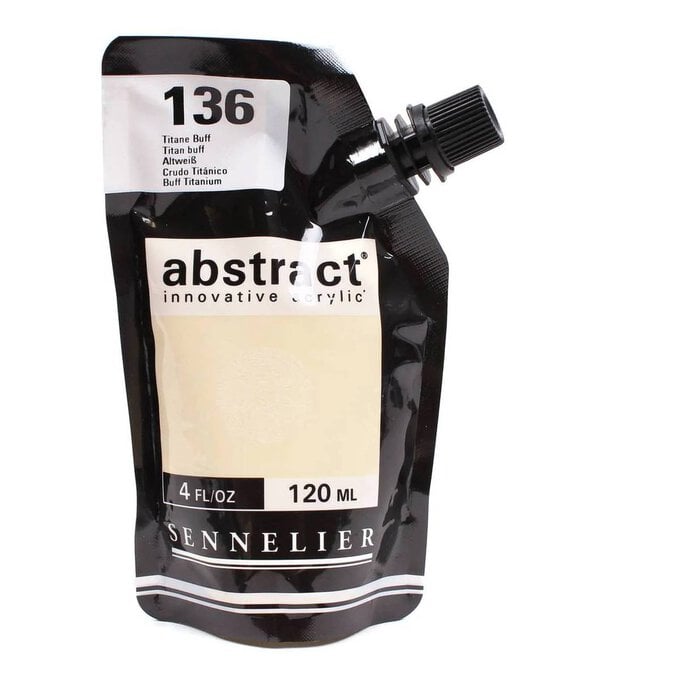 Sennelier Satin Titanium Buff Abstract Acrylic Paint Pouch 120ml image number 1