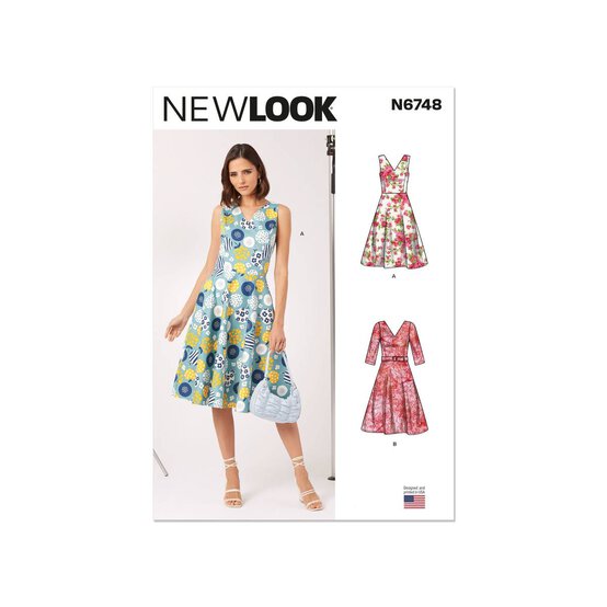 New Look Women's Dress Sewing Pattern N6748 (8-18) image number 1