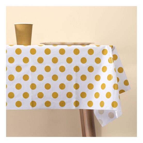 Gold Dot Table Cover 1.4m x 2.7m image number 1