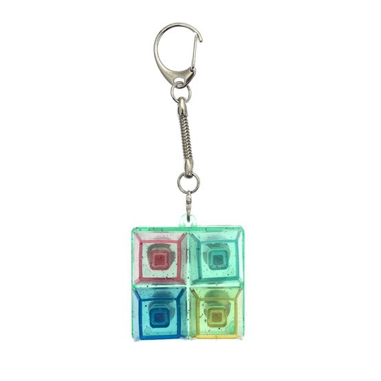 Turquoise Keyboard Fidget Keyring image number 1