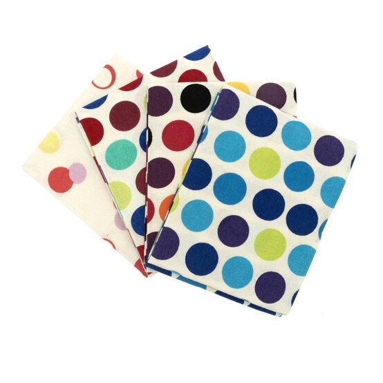 Large Spots Cotton Fat Quarters 4 Pack image number 1