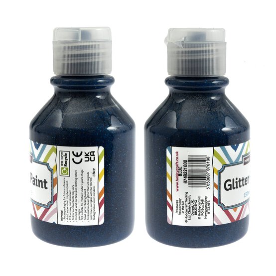 Blue Glitter Paint 150ml image number 5