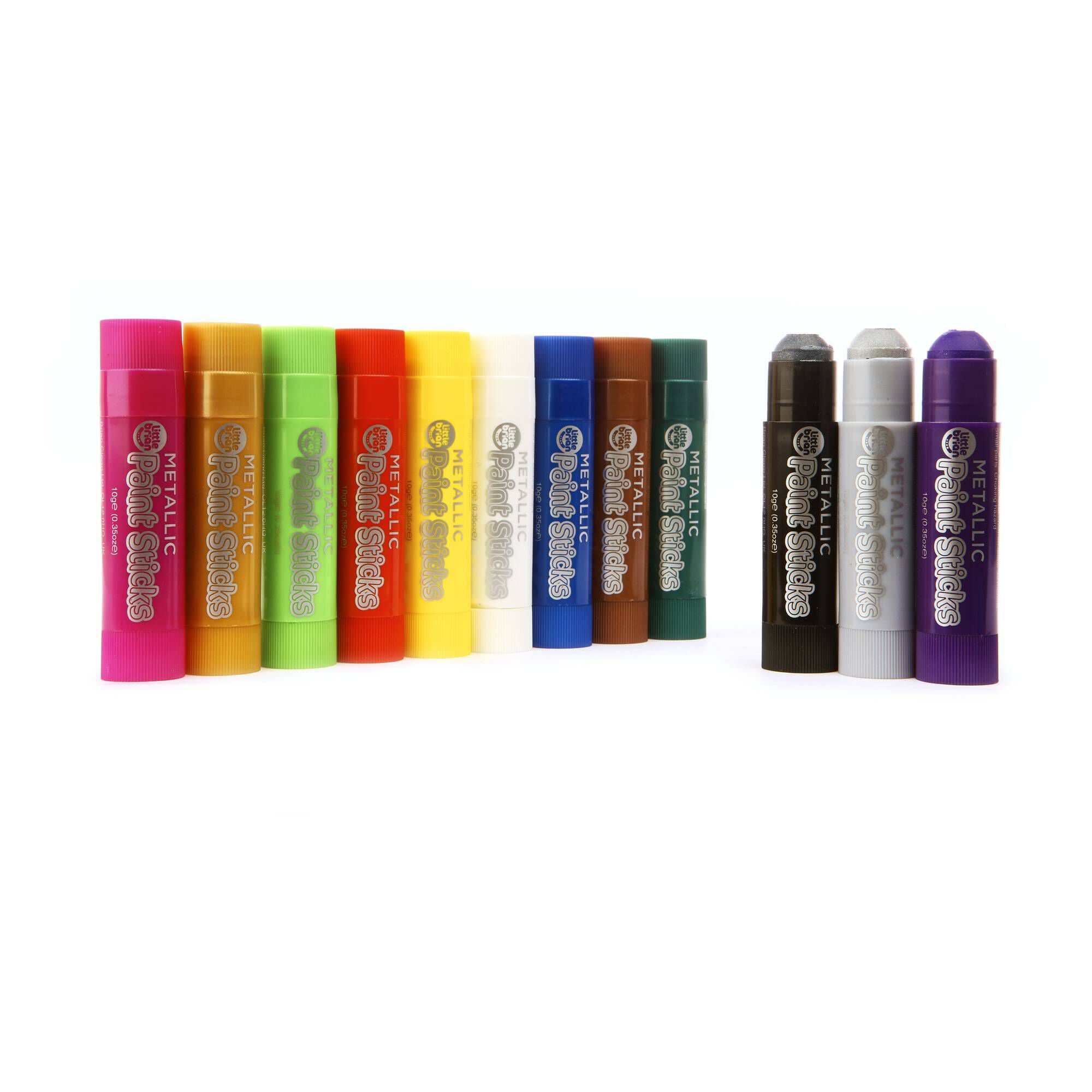 Little Brian Metallic Paint Sticks 12 Pack Hobbycraft