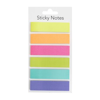 Block Colour Sticky Note Pads 6 Pack