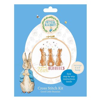 Peter Rabbit Good Little Bunnies Cross Stitch Kit 6 x 6 Inches