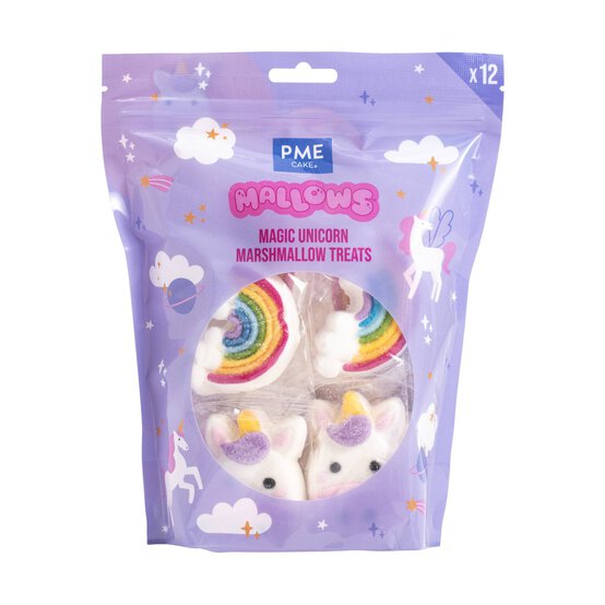 PME Unicorns and Rainbows Marshmallow Treats 12 Pack image number 1