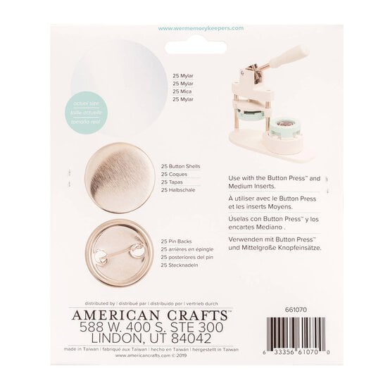 We R Makers Button Press Medium Button Pieces 25 Pack  image number 3