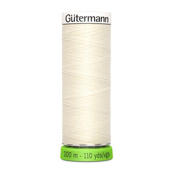 Gutermann Cream Sew All Recycled rPET Thread 100m (1)