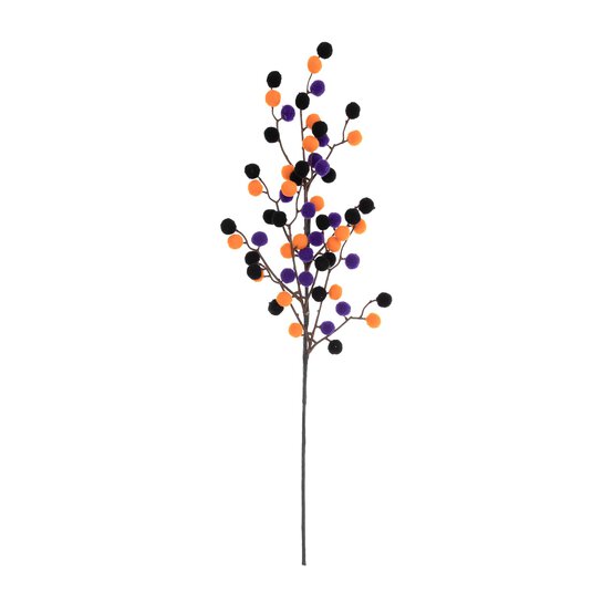 Orange, Purple and Black Pom Pom Pick 62cm image number 4