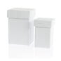 White Mache Square Nesting Boxes 2 Pack image number 1