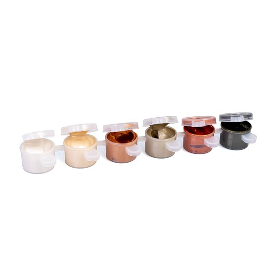 Bronze Metallic Acrylic Craft Paints 5ml 6 Pack image number 3