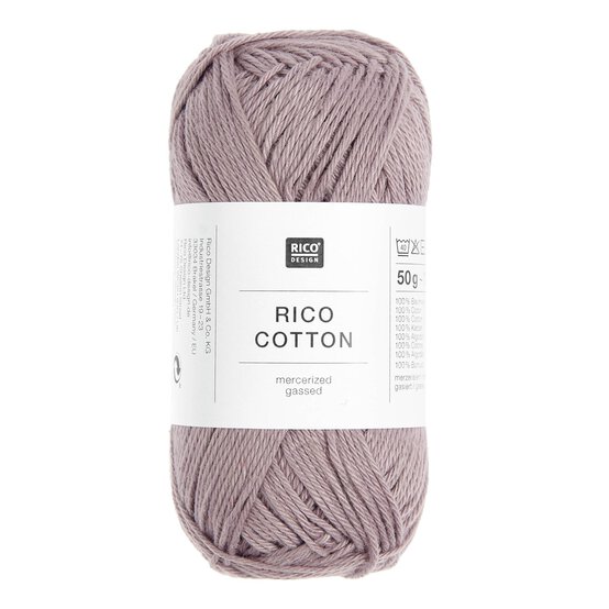Rico Essentials Mauve Cotton 4ply 50g image number 1