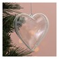 Hanging Plastic Fillable Heart Decoration 8cm image number 1