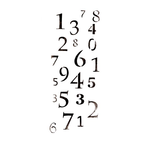 Number Stencil 10cm x 25cm image number 2