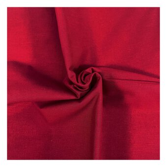 WI Ruby Red Premium Organic Cotton Fabric by the Metre