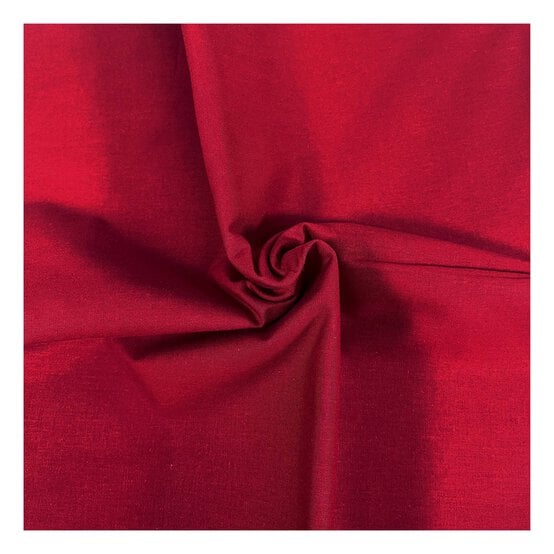 WI Ruby Red Premium Organic Cotton Fabric by the Metre image number 1