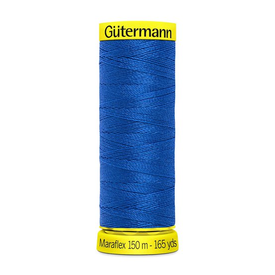 Gutermann Electric Blue Maraflex Stretchy Sewing Thread 150m (315) image number 1