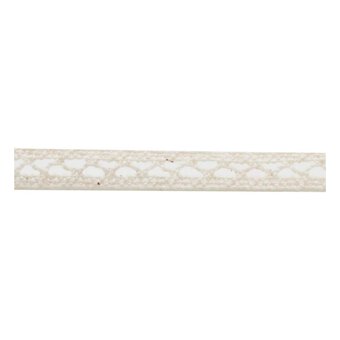 Cream Cotton Lace Ribbon 9mm x 5m