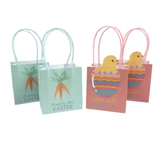 Blue and Pink Mini Easter Gift Bags 4 Pack image number 3